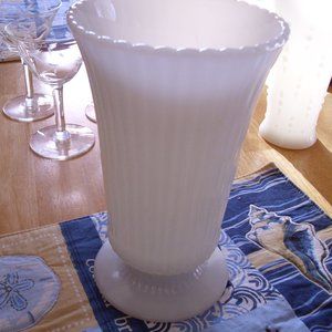 7 1/2 inch milkglass vase cleveland glass u.s.a.